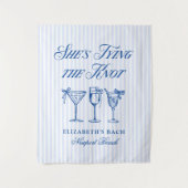 海岸エレガント手描きの「彼女は結婚する」 タペストリー (正面)