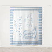 海岸カウガールブーツ ウェスタン独身最後の宴会 タペストリー (正面)