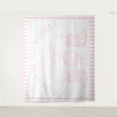 海岸カウガールブーツ ウェスタン バチェロレッテパーティー タペストリー (正面)