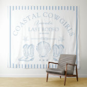 海岸カウガールブーツ ウェスタン バチェロレッテパーティー タペストリー (インサイチュ(横))