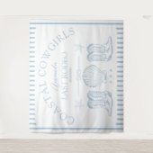 海岸カウガールブーツ ウェスタン バチェロレッテパーティー タペストリー (正面)