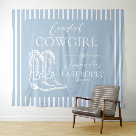 海岸カウガールブーツ ウェスタン バチェロレッテパーティー タペストリー (インサイチュ(横))