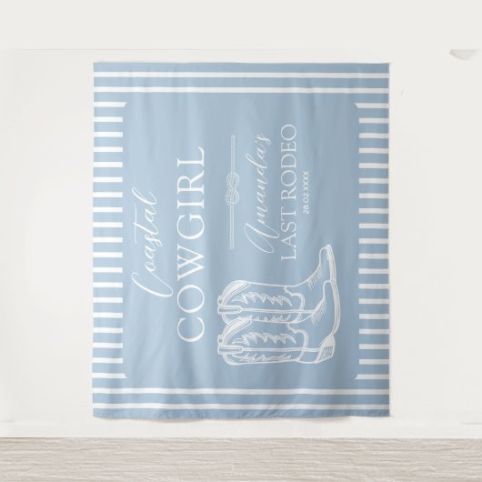 海岸カウガールブーツ ウェスタン バチェロレッテパーティー タペストリー (正面)