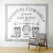 海岸カウガールブーツ ウェスタン バチェロレッテパーティー タペストリー (インサイチュ(横))