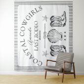 海岸カウガールブーツ ウェスタン バチェロレッテパーティー タペストリー (インサイチュ)