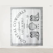 海岸カウガールブーツ ウェスタン バチェロレッテパーティー タペストリー (正面)