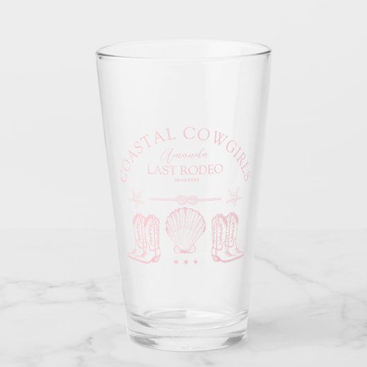 海岸カウガールブーツ ウェスタン バチェロレッテパーティー タンブラーグラス (正面)