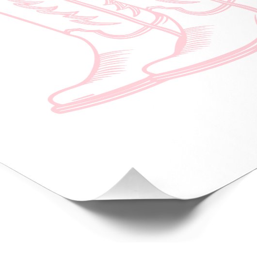 海岸カウガールブーツ ウェスタン バチェロレッテパーティー ポスター (コーナー)