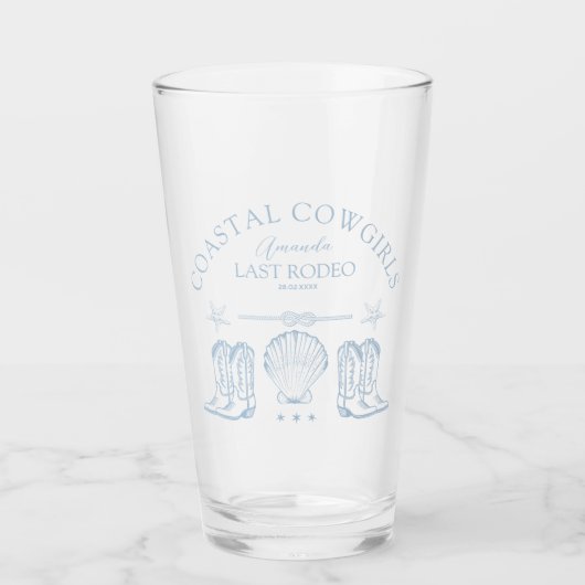 海岸カウガールブーツ ウェスタン バチェロレッテ パーティー タンブラーグラス (正面)