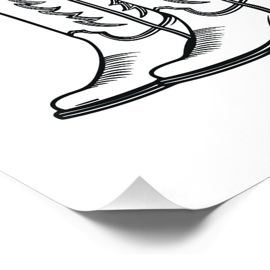 海岸カウガールブーツ ウェスタン バチェロレッテ パーティー ポスター (コーナー)