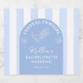 海岸カウガール独身最後の夜パーティーの景品 スパークリングワインラベル (シングルラベル)