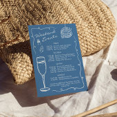 海岸カウガール独身最後の旅程招待状 招待状