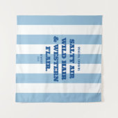 海岸カウガール ウエスタン フレア ブルー カバナ ストライプ タペストリー (正面(横))