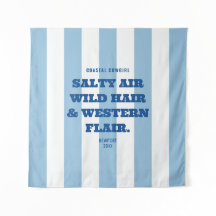 海岸カウガール ウエスタン フレア ブルー カバナ ストライプ