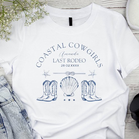 海岸カウガール ナウチカル ウェスタン ブライズテイル Tシャツ