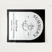 海岸クラシック モダン エレガント ブラック ブライズゲットウェ タペストリー (正面(横))