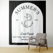 海岸クラシック モダン エレガント ブラック ブライズゲットウェ タペストリー (インサイチュ)