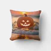 海岸ハロウィンジャック・オ・ランタン クッション (正面)
