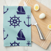 海岸パターン キッチンタオル (四つ折り)