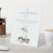 海岸ビーチピクニック ブライダルシャワー リングハントゲーム 台座サイン (インサイチュ)