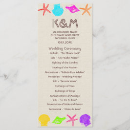 海岸ビーチ結婚式プログラム プログラム