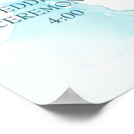 海岸フローラ結婚式の日のアイコンのタイムライン ポスター (角)