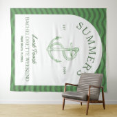 海岸モダン トロピカル グリーン レトロ バチェロレッテ タペストリー (インサイチュ(横))