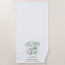 海岸モダン ブライズメイド パーティー グリーン ビーチタオル