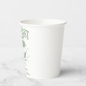 海岸モダン ブライズメイド パーティー グリーン 紙コップ (左)