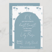 海岸上の最後のトーストバチェロレッテ 招待状 (正面/裏面)