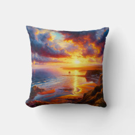 海岸上空の火災 クッション