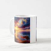 海岸上空の火災 コーヒーマグカップ (正面左)