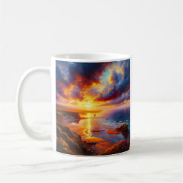 海岸上空の火災 コーヒーマグカップ