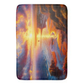 海岸上空の火災 バスマット (正面縦)