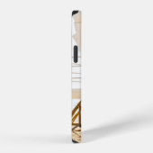海岸前のオレンジと白の小屋 iPhoneケース (右側面)