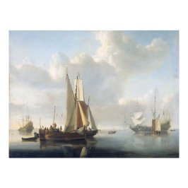 海岸前のヴィレム・ヴァン・ド・ヴェルデ号(II) フォトプリント           