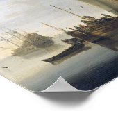 海岸前のヴィレム・ヴァン・ド・ヴェルデ号(II) ポスター (角)