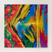 海岸夕日の輝き ジグソーパズル (横)