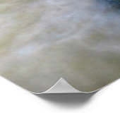 海岸岩に砕ける波 ポスター (角)