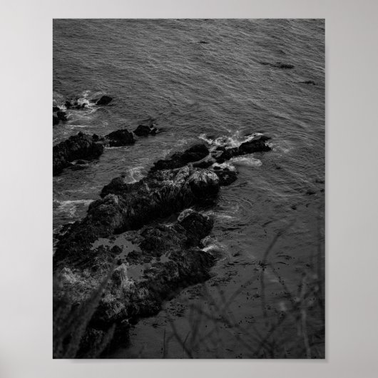 海岸岩層 – 海の風景の写真 ポスター (正面)