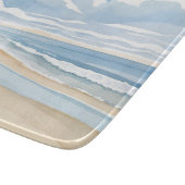 海岸散歩 | 海の水彩画 カッティングボード (角)