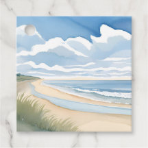 海岸散歩 | 海の水彩画