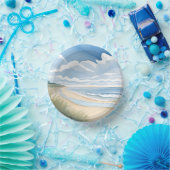 海岸散歩 | 海の水彩画 ペーパーボウル (パーティー)