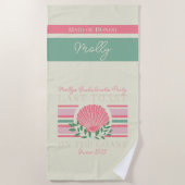 海岸最後のトースト – 航海のバチェロレッテ ビーチタオル (正面)