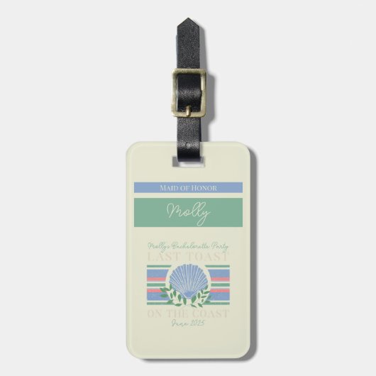 海岸最後のトースト – 航海のバチェロレッテ ラゲッジタグ (正面縦)