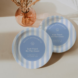 海岸最後の toast パーティー　気まぐれな手描きスタイル ペーパープレート
