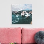 海岸標高#3 (12x12) キャンバスプリント (インサイチュ (リビング))