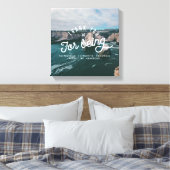 海岸標高#3 (12x12) キャンバスプリント (インサイチュ (寝室))