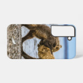 海岸沿いに生息するヒグマ SAMSUNG GALAXYケース (裏面横)