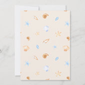 海岸沿いのかわいい船と海獣 サンキューカード (裏面)